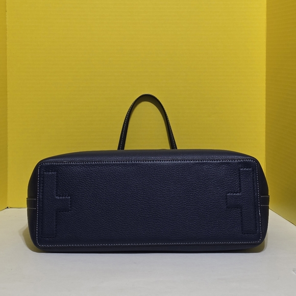 Tory Burch Peeforared Leather Logo Tote Bag